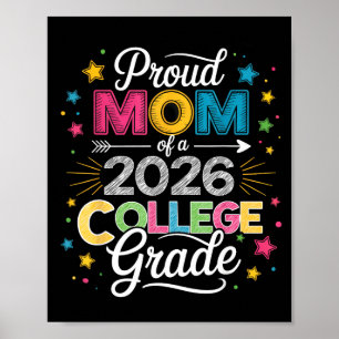 Poster Mère fière d'un diplômé de la promotion 2026 de l'
