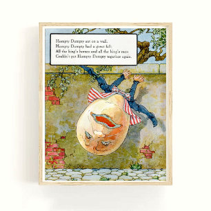 Poster Mère Goose Nursery Rhyme Humpty Dumpty Nursery