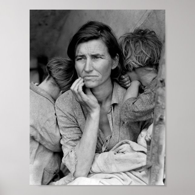 Poster Mère Migrant - Florence Thompson Et Enfants - (Devant)