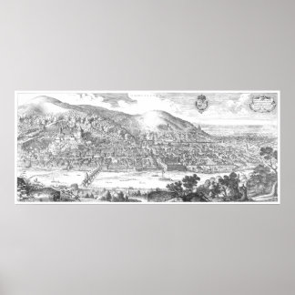 Poster MERIAN : Château de Heidelberg et Vieille Ville (1