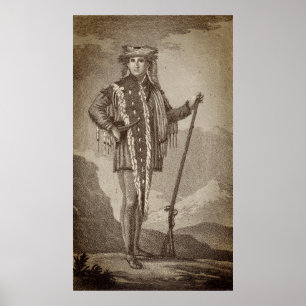 Poster Meriwether Lewis dans la robe indienne (Shoshone)