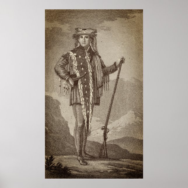 Poster Meriwether Lewis en robe indienne (Shoshone) (Devant)