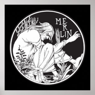 Poster MERLIN Aubrey Beardsley