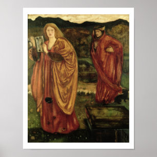 Poster Merlin et Nimue du Morte d'Arthur, 1861