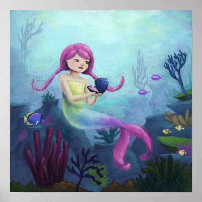 Poster Mermaid avec Pearl (Devant)