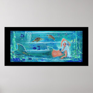 Poster Mermaid Calypso art par Renee Lavoie