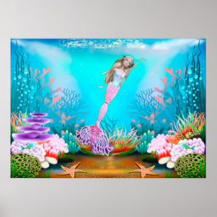 Poster Mermaid célèbre