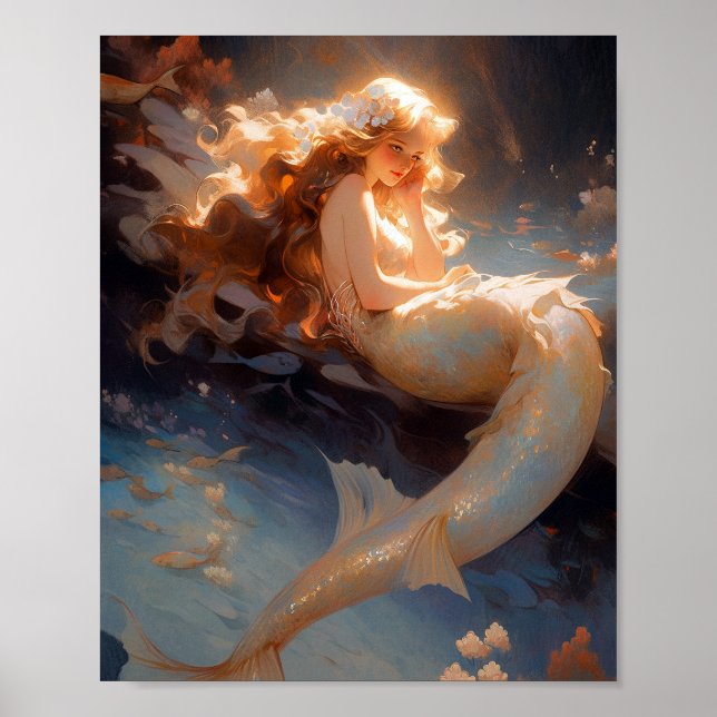 Poster Mermaid Imaginaire Art (Devant)