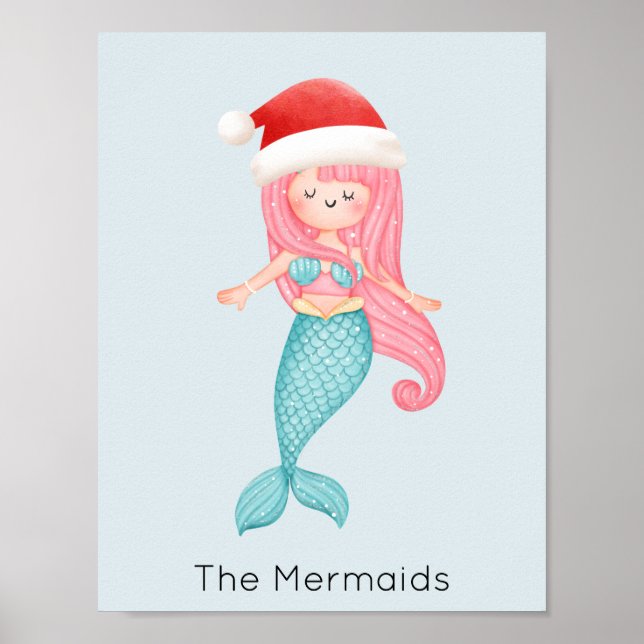 Poster Mermaid Père Noël Noël (Devant)