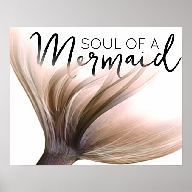 Poster #MermaidLife âme d'une sirène | Citer pourpre (Devant)