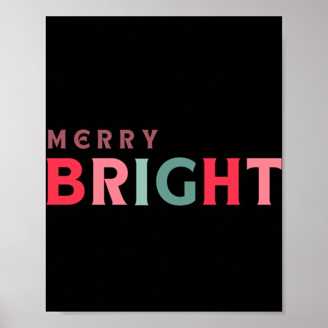 Poster Merry And Bright Cute Colorful Toddler T Shirt  (Devant)