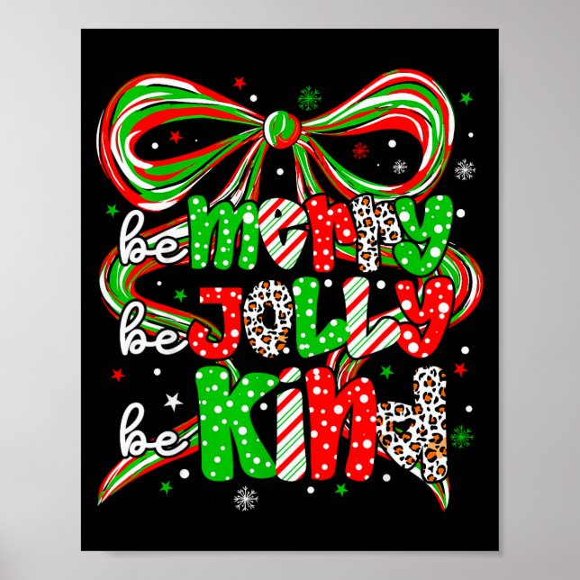 Poster Merry Be Jolly Be Kind Merry Christmas Teacher Xma (Devant)