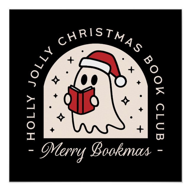 Poster Merry bookmas livres amateurs de citations amusant (Devant)