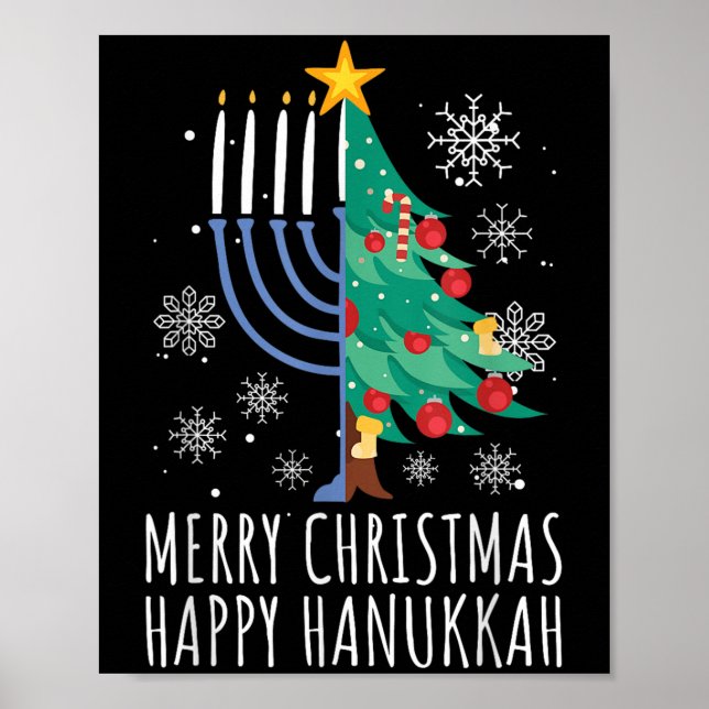 Poster Merry Chrismukkah Happy Christmas Hanukkah  (Devant)