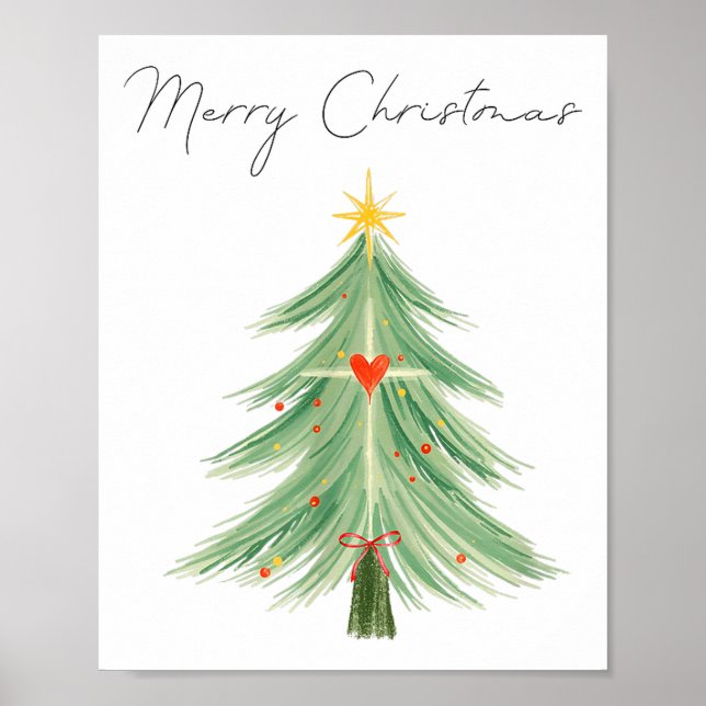 Poster Merry Christmas Christian Faith Cross Holiday Jesu (Devant)