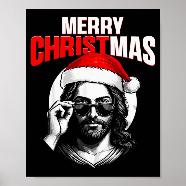 Poster Merry Christmas Christian Jesus Pajamas Pjs Xmas M (Devant)
