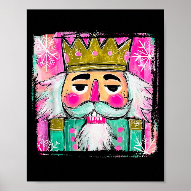 Poster Merry Christmas Nutcracker Men Women Kids Xmas Paj (Devant)
