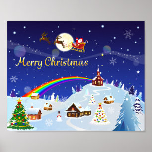 Poster Merry Christmas on the Full Moon