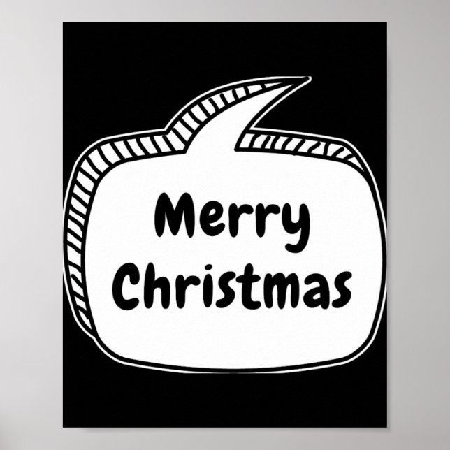 Poster Merry Christmas Speech Bubble Toddler T Shirt  (Devant)