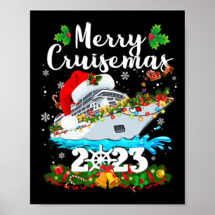 Poster Merry Cruisemas croisière en famille Noël 2023 Amu