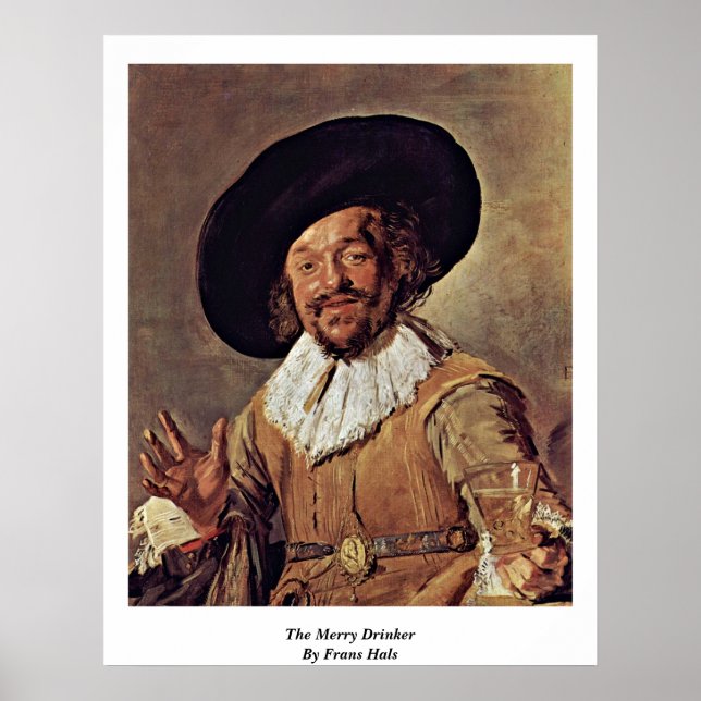 Poster Merry Drinker De Frans Hals (Devant)