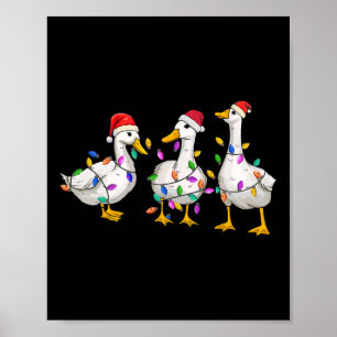 Poster Merry Duckmas Funny Canard Noël Canard de Noël