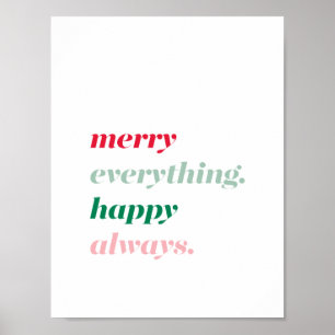 Poster Merry Everything Happy Always Christmas