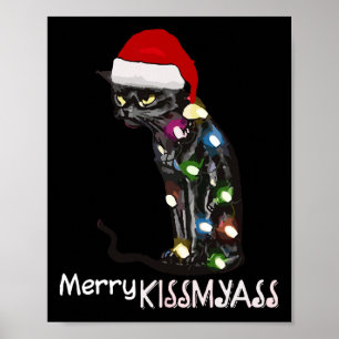 Poster Merry Kissmy Fun Chat Fun Feux Christmas Lights 3