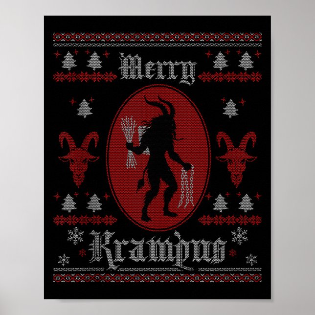 Poster Merry Krampus Horror Soky Evil Funny Ugly Christma (Devant)