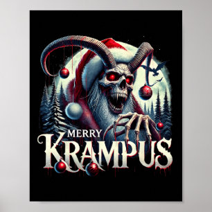 Poster Merry Krampus Krampus Vient À La Ville Horreur Chr