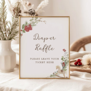 Poster Merry Little Baby shower Déchets Raffle