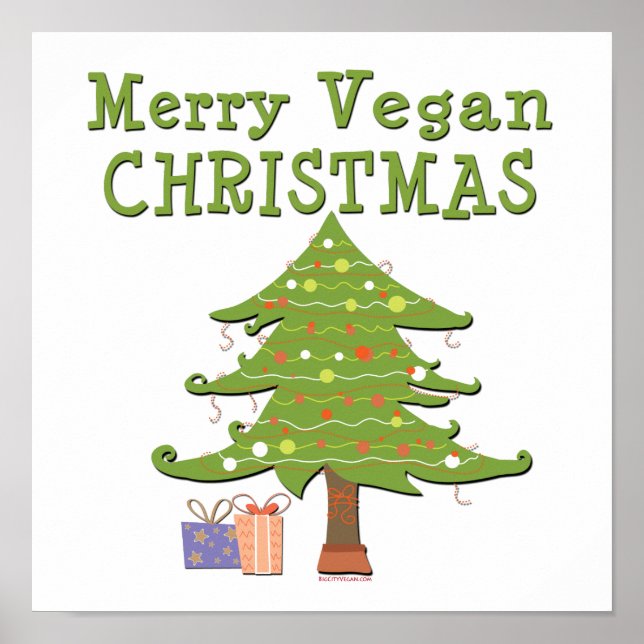 Poster Merry Vegan Christmas (Devant)