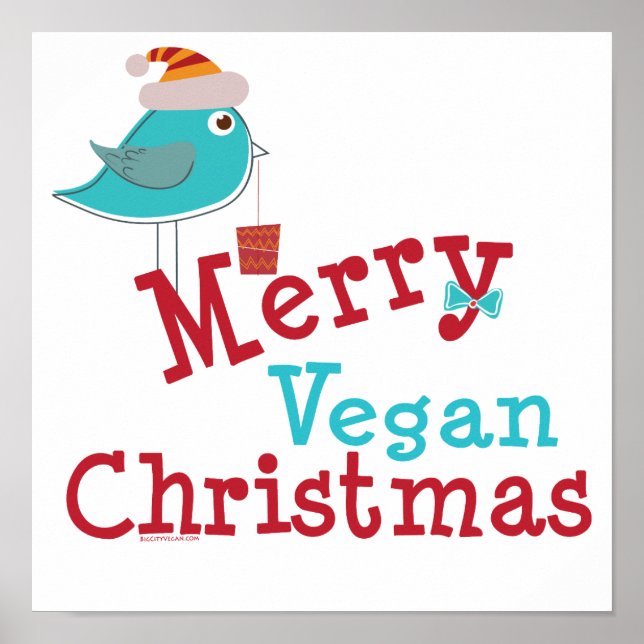 Poster Merry Vegan Christmas (Devant)