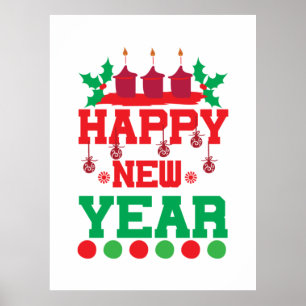 Poster Merry Xmas Happy New Year