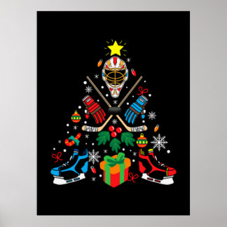 Poster Merry Xmas Ice Hockey