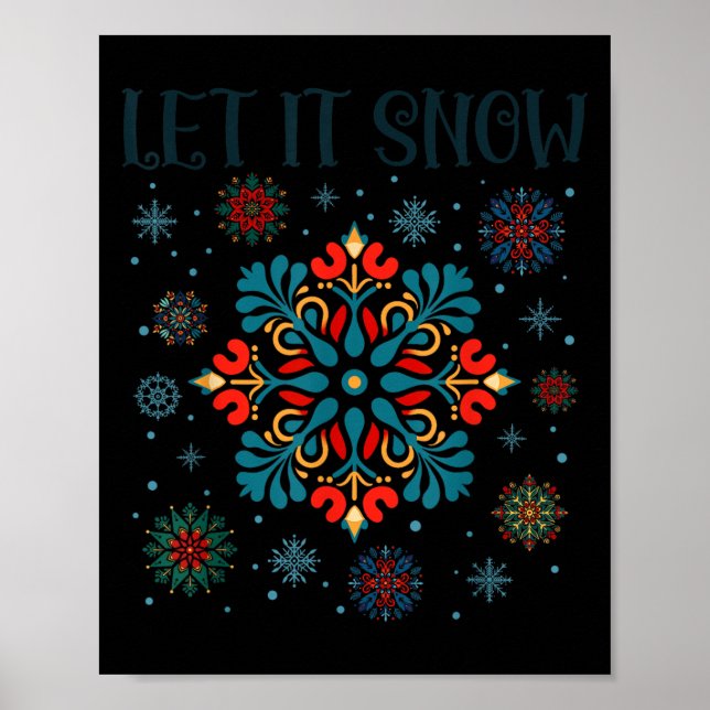 Poster Merry Yule Winter Solstice God Jul Swedish Xmas Le (Devant)