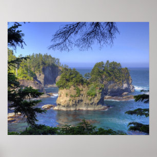 Poster Mers, Terres tribales de la nation Makah, Cap