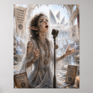 Poster Merveille / Chanteur / Scène de l'Opéra Australien