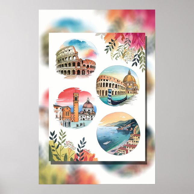 Poster Merveilles de l'Italie (Devant)