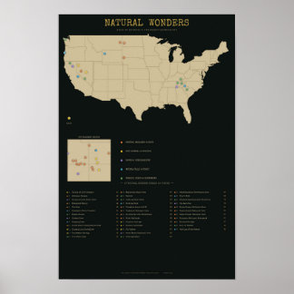 Poster Merveilles Naturelles - Les paysages les plus étra