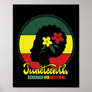 Poster Mes ancêtres Junetdix célèbrent les femmes noires