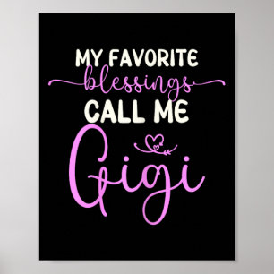 Poster Mes Bénédictions Favorites Appelez-Moi Gigi Grand-