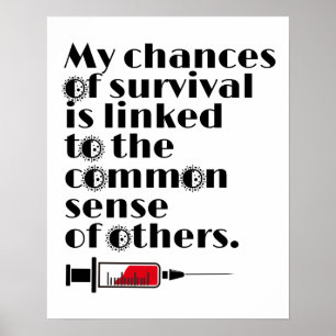 Poster Mes chances de survie Citation