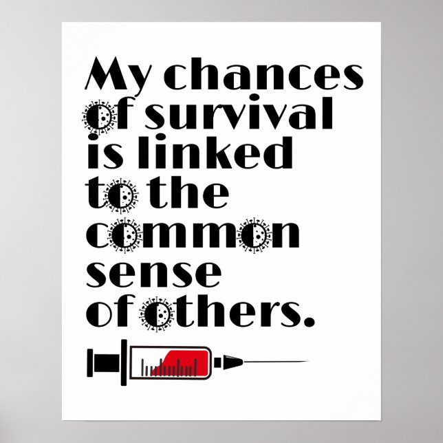 Poster Mes chances de survie Citation (Devant)