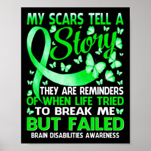 Poster Mes cicatrices racontent une histoire Sensibilisat