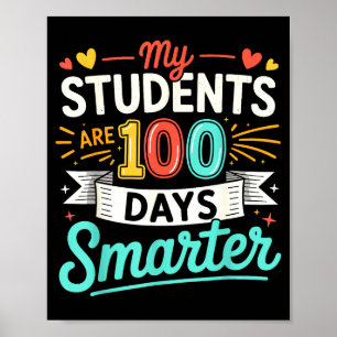 Poster Mes élèves groovy 100 jours plus intelligents