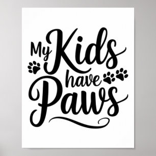 Poster Mes Enfants Ont Des Pailles Drôle Adulte Chien Cit