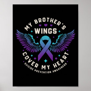 Poster Mes frères ailes couvrent mon coeur la prévention 