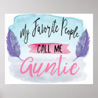 Mes Gens Favoris M'Appelent Tante Wall Art