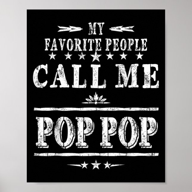 Poster Mes gens préférés m'appellent Pop Pop  (Devant)